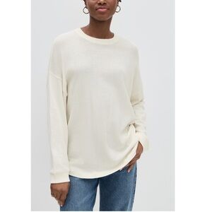 Jenni kayne boyfriend long sleeve tee in ivory